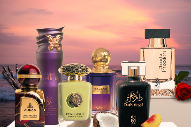 Arabic perfumes by Savia Exclusive brands Nylaa perfumes and Auraa Desire perfumes