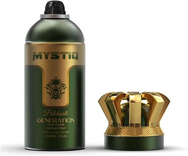patchouli generation 250ml extra long lasting perfume spray for him by mystiq