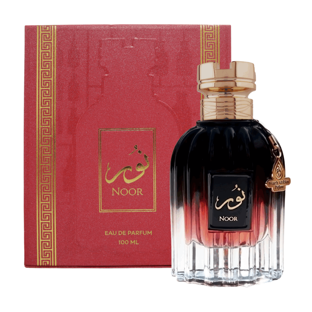 Noor by French Arabian – 100 ml Eau de Parfum for women. A modern fruity‑floral signature of ripe berries and soft petals, leaving a vibrant, lasting impression. Shop Now