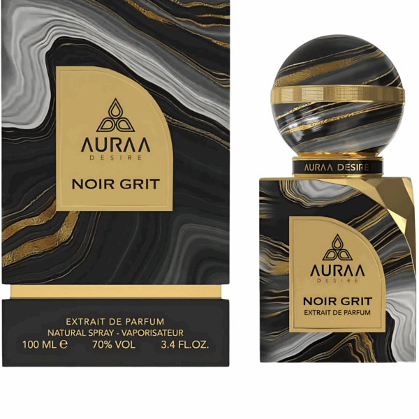 Auraa Desire Noir Grit Extrait De Parfum by Savia Exclusive – Luxurious Unisex Oriental Fragrance with Oud, Patchouli, and Musk – Oud Silk Musk