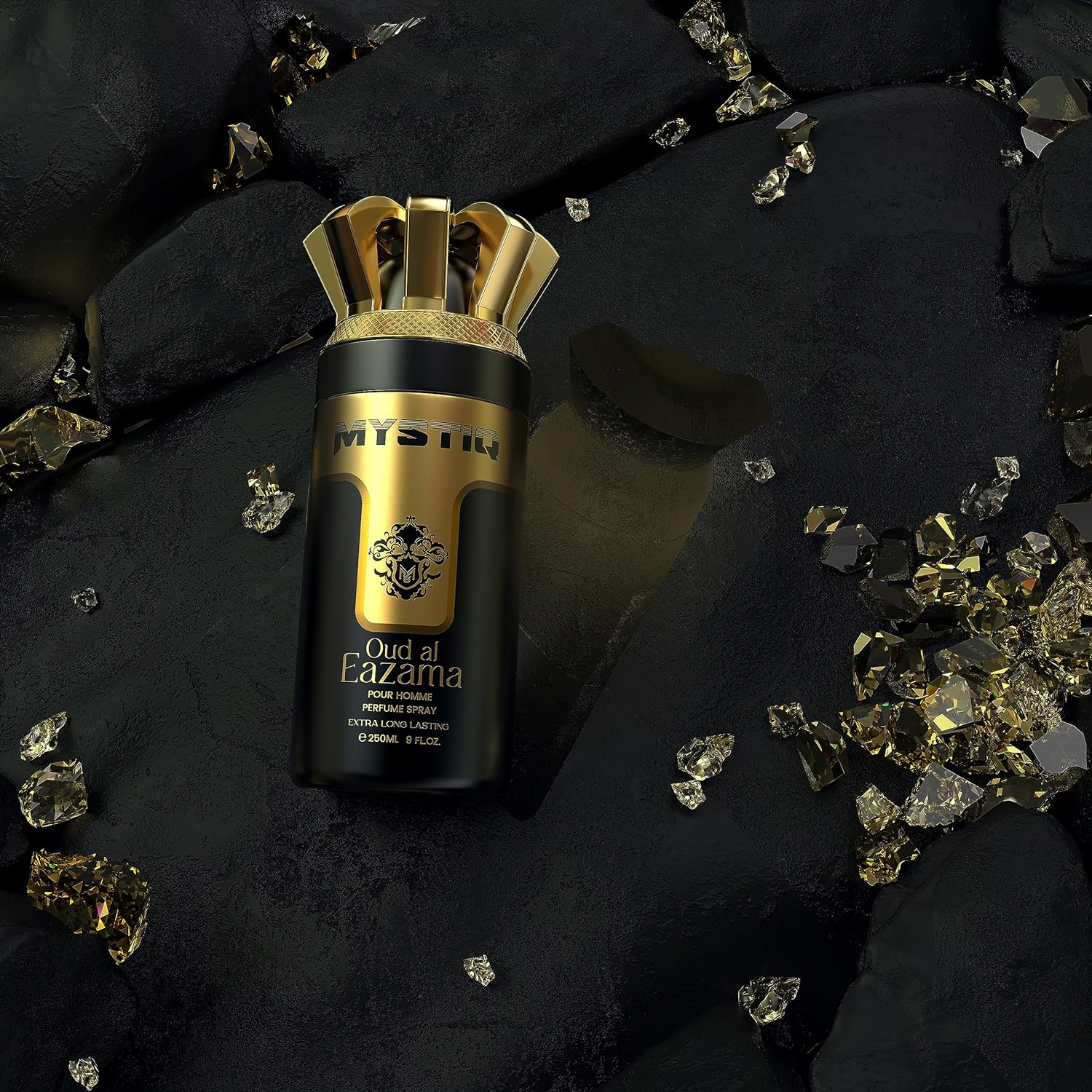 oud al eazama 250ml extra long lasting perfume spray for him by mystiq