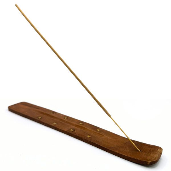 dark wood incense sticks with wooden holder by pearla nera with 40 incense sticks for aromatherapy, meditation, healing, spirituality and relaxation