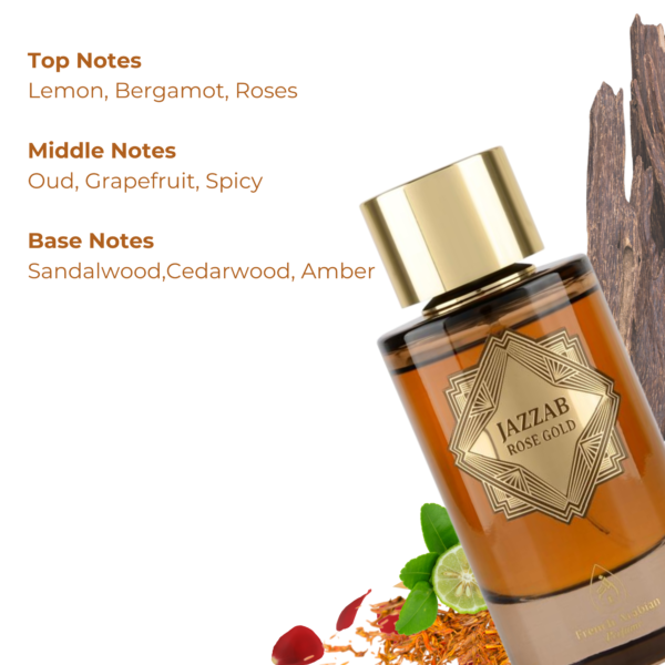 Jazzab Rose Gold 100ml Eau de parfum by French Arabian perfume - Image 3
