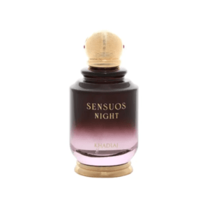 Sensuos Night Khadlaj blends fresh fruits, florals, and warm notes of amber, vanilla, and musk, long-lasting fragrance perfect for evening wear.